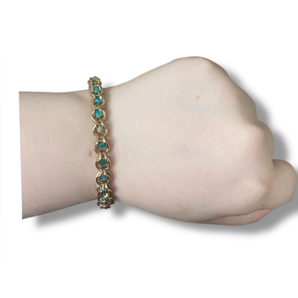 Handmade Captive Bead Jumpring Chainmail Renaissance Y2K goth grunge bracelet